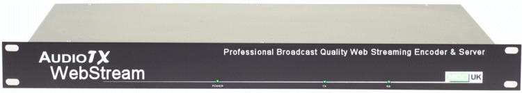 professional quality audio encoder for internet streaming and server hardware device - AudioTX WebStream